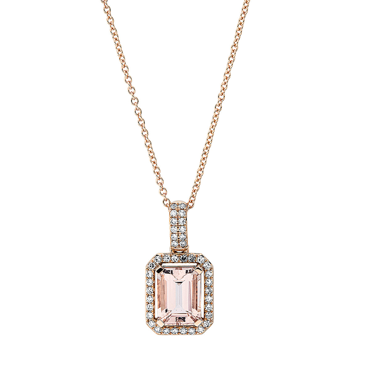 Collier 4er-Krappe 18 kt RG, mit ZÖ 42 cm