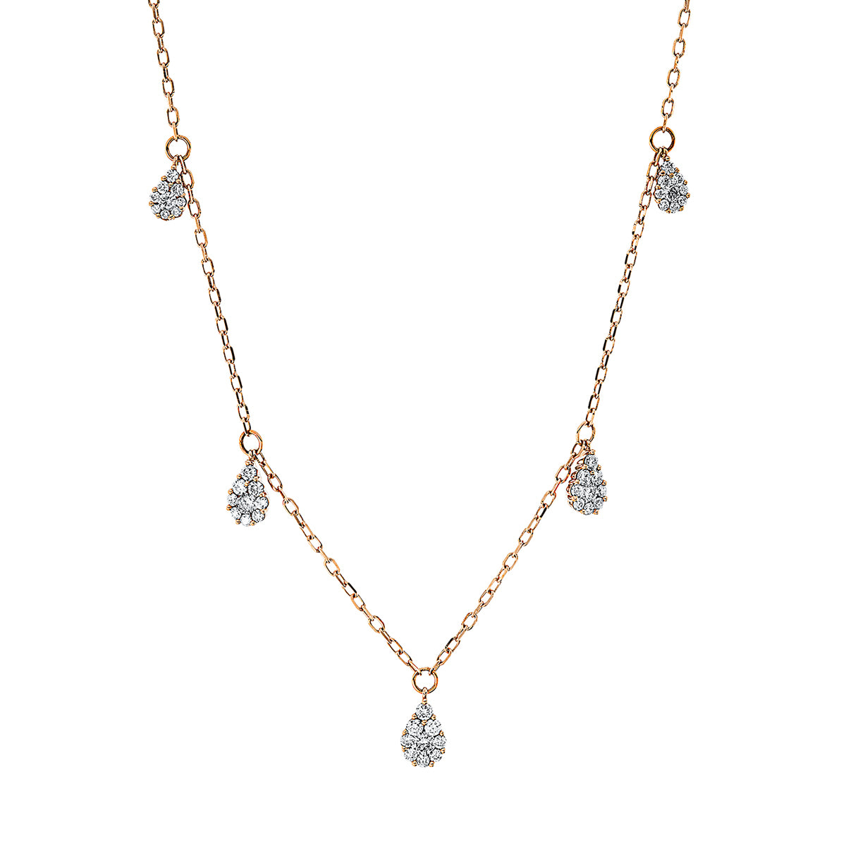 Collier 18 kt RG, Länge variabel