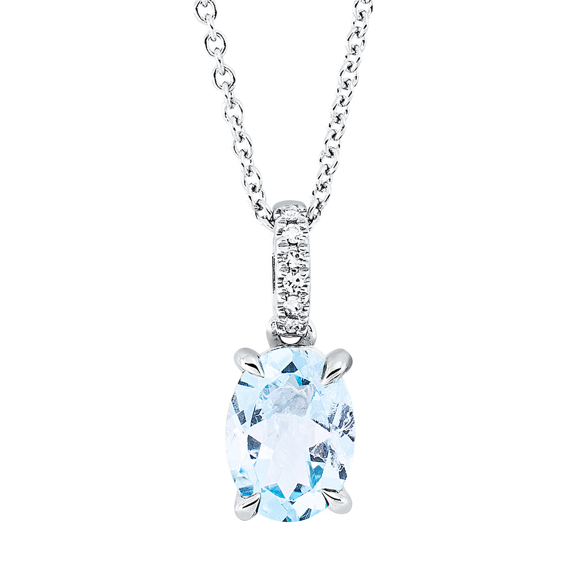 Collier 18 kt WG, mit ZÖ 42 cm