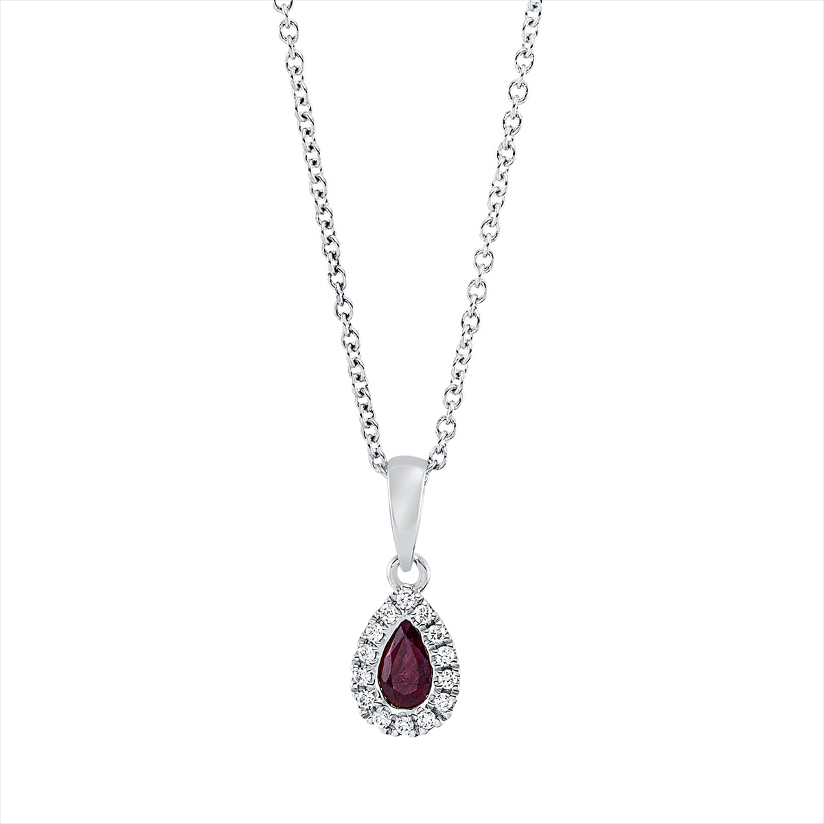 Collier 18 kt WG, mit ZÖ 42 cm