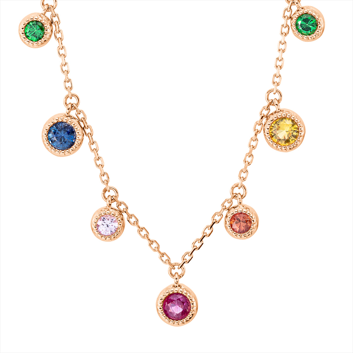 Collier Zarge 18 kt RG, mit ZÖ 40,6 cm & 43,2 cm