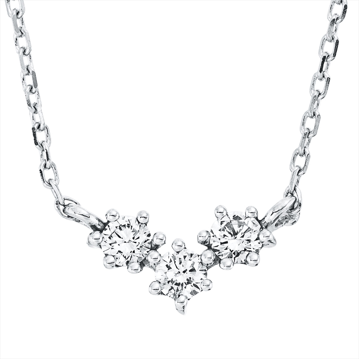 Collier 18 kt WG, mit ZÖ 40 cm + 42 cm