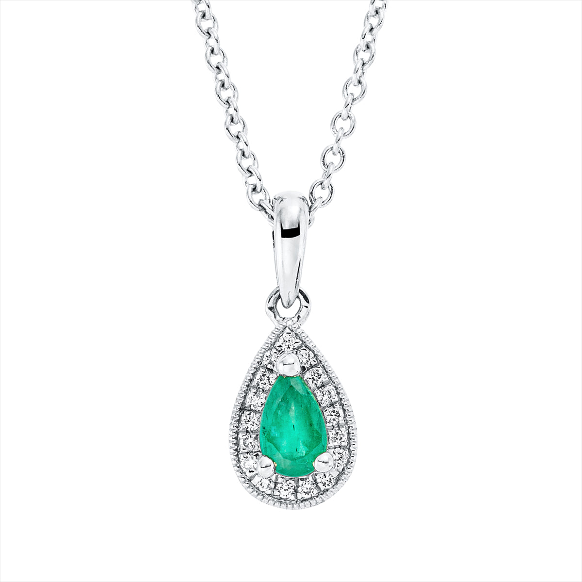 Collier 18 kt WG, mit ZÖ 42 cm