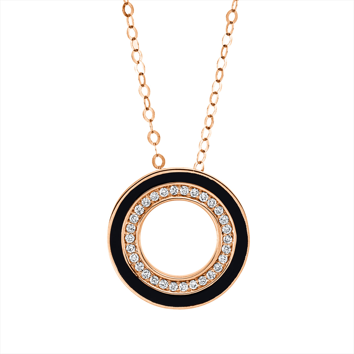 Collier 18 kt RG, mit ZÖ 46 cm + 48 cm