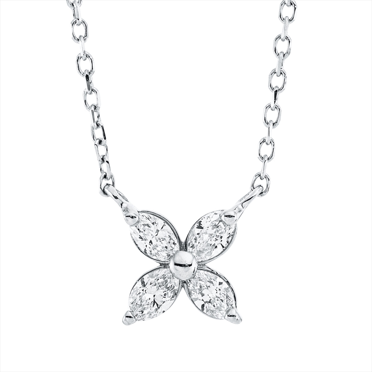 Collier 18 kt WG, mit ZÖ 40 cm + 42 cm