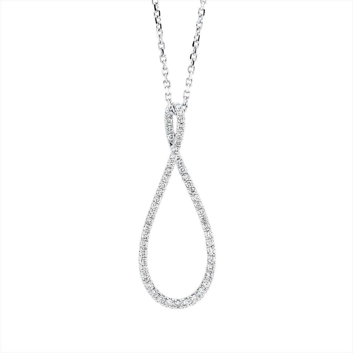Collier 18 kt WG, mit ZÖ 42 cm