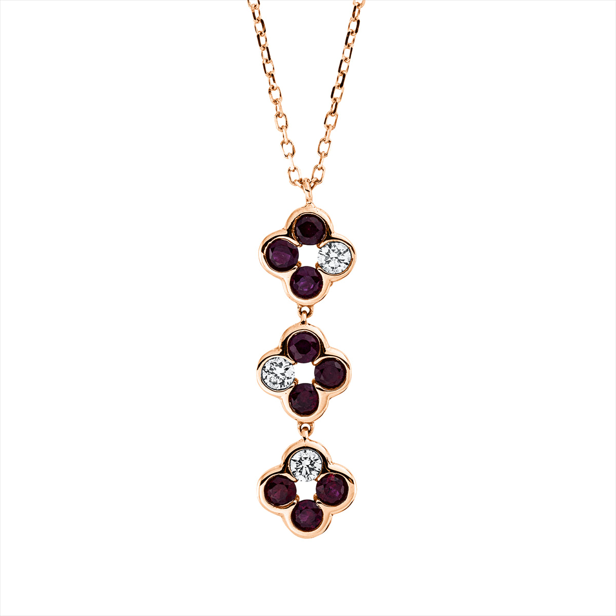 Collier 18 kt RG, mit ZÖ 40 cm