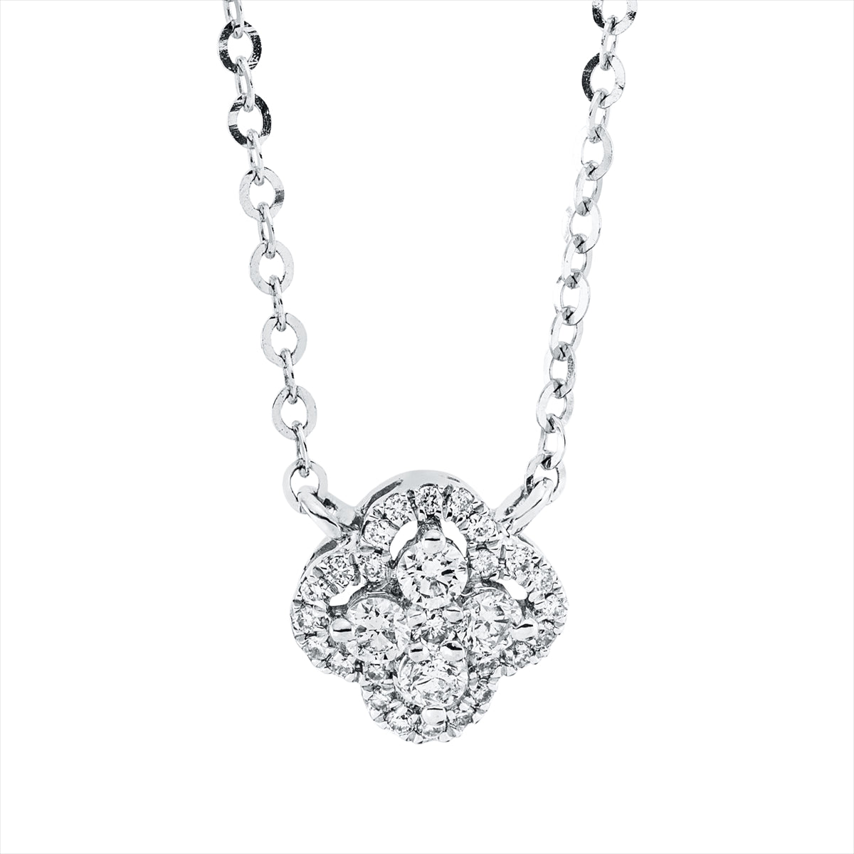 Collier 18 kt WG, mit ZÖ 40 cm