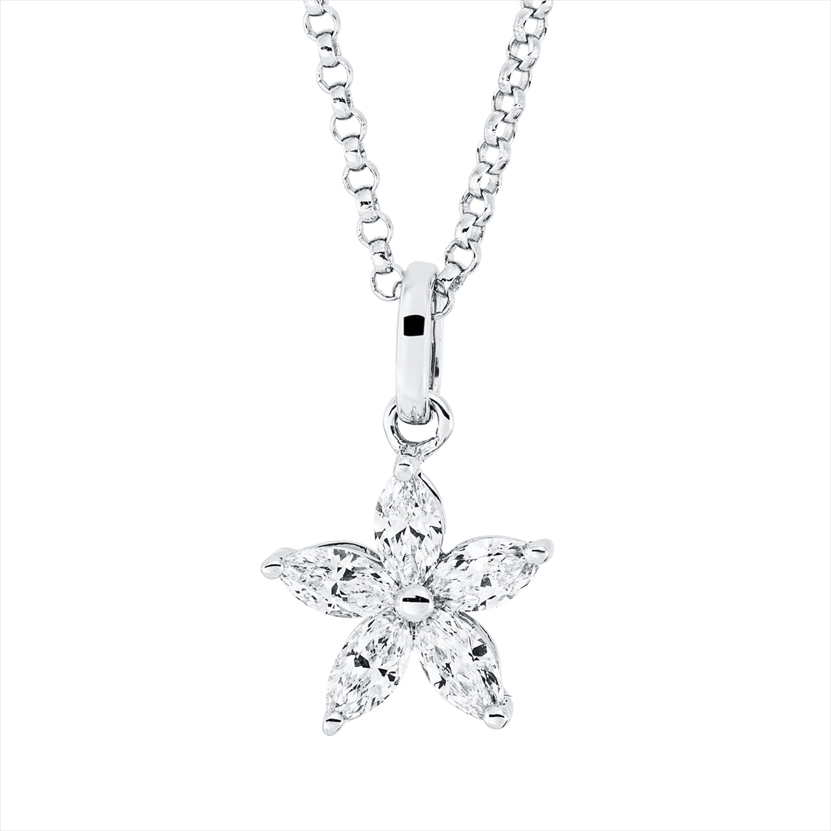 Collier 18 kt WG, mit Öse