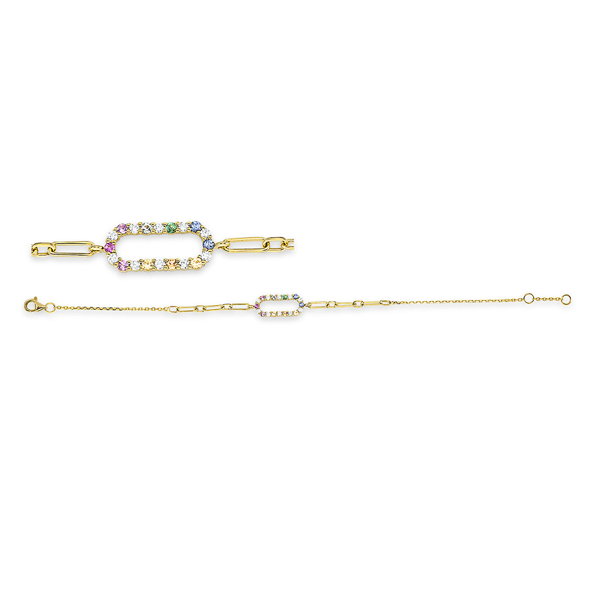 Armband 18 kt GG, mit ZÖ 16.5 cm
