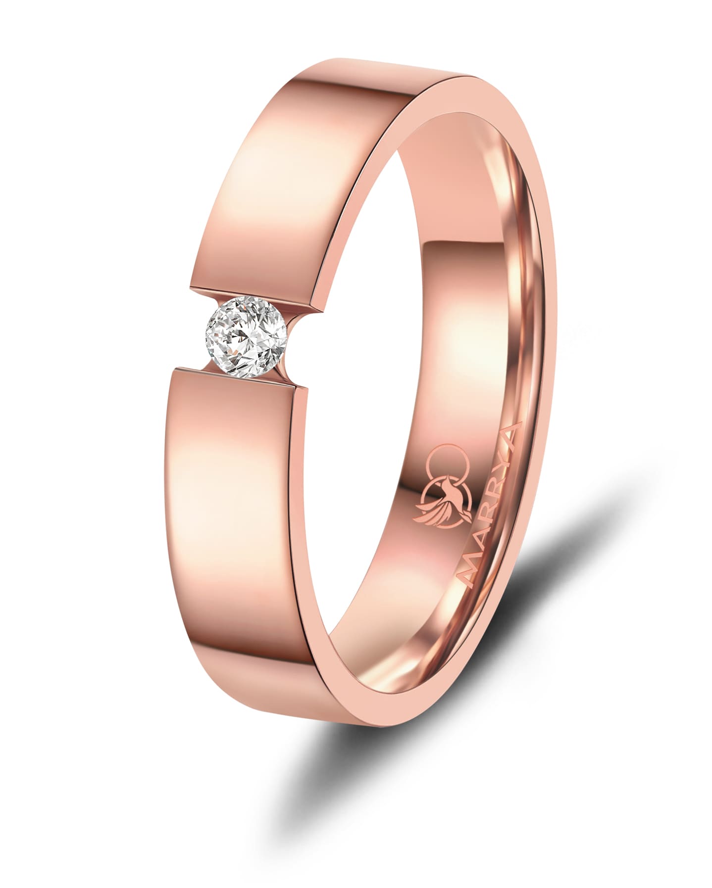 Partnerringe Edelstahl mit Roségold