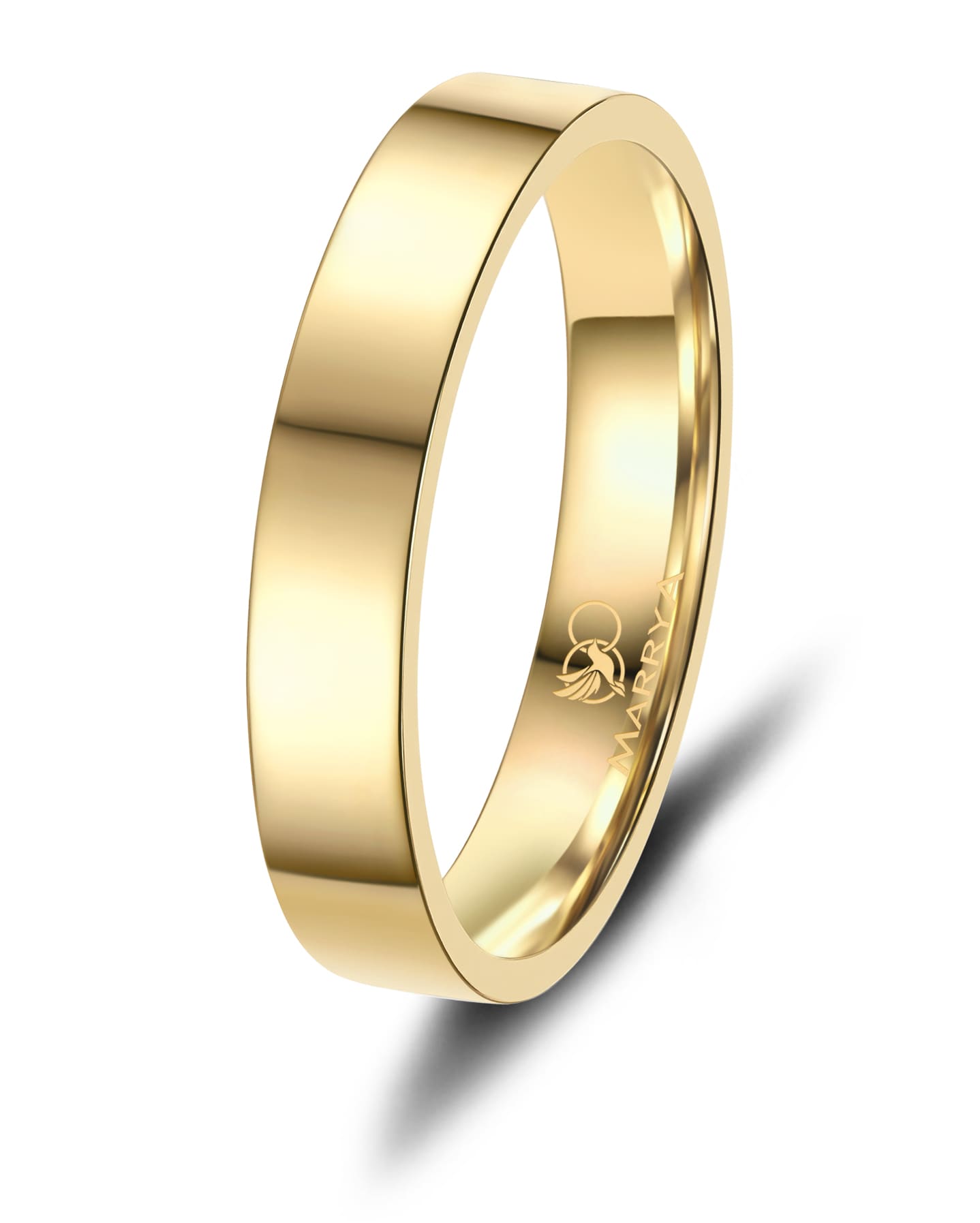 Partnerringe Edelstahl mit Gelbgold