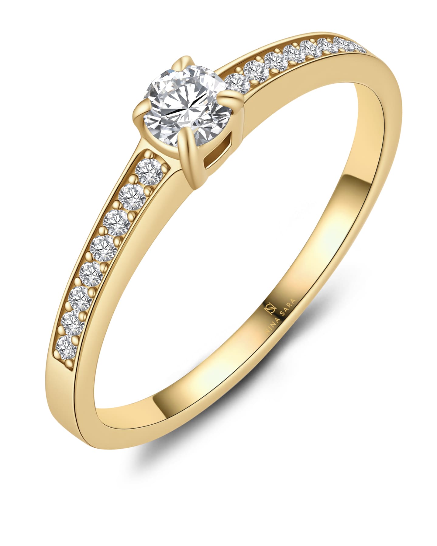 Antragsring Edelstahl mit Gelbgold