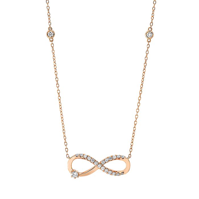 Collier 18 kt RG Infinity