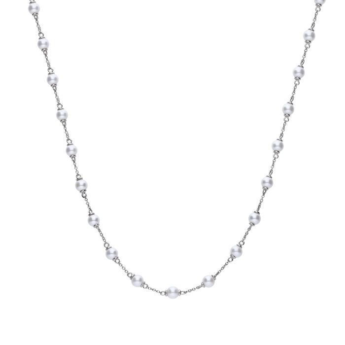 Klassisches Perl-Collier Silber 925